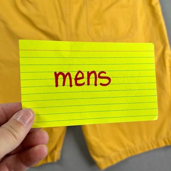 Vintage Polo Jeans Co. Shorts Mens Large Yellow RL-67 Button Fly Boating Baggy - Picture 12 of 13